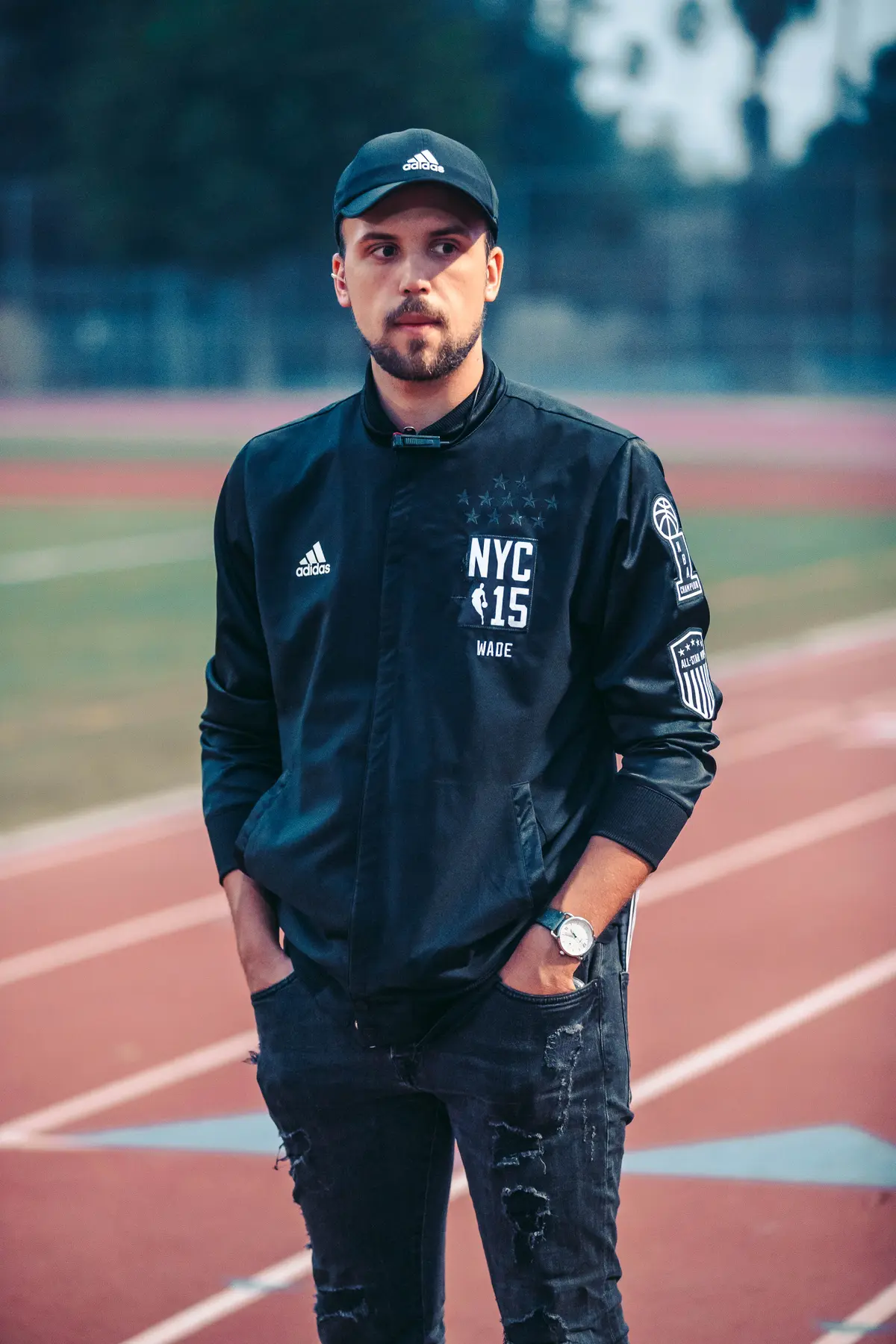 Director on the track in daylight